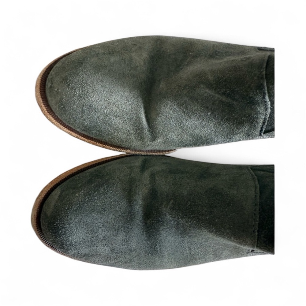 Kork-Ease Dark Olive Suede Ankle Booties - Picture 2 of 6